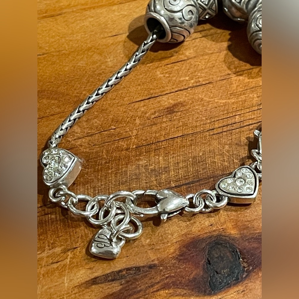 BRIGHTON Silver Charm Bracelet Boy & Girl, Hearts - Picture 5 of 8
